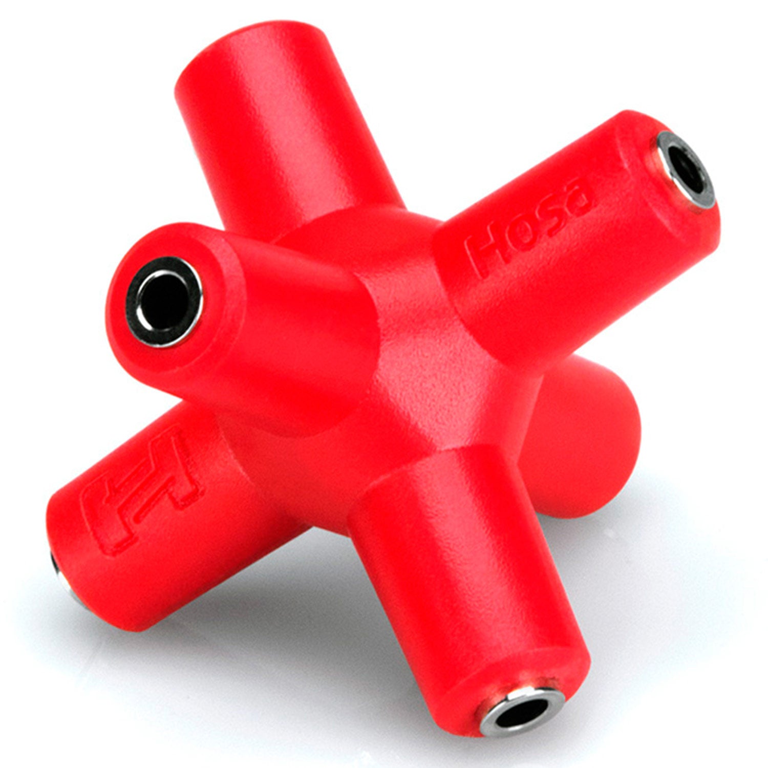 Hosa GMM-105 Knucklebones Signal Splitter, 3.5 mm X 6, Red
