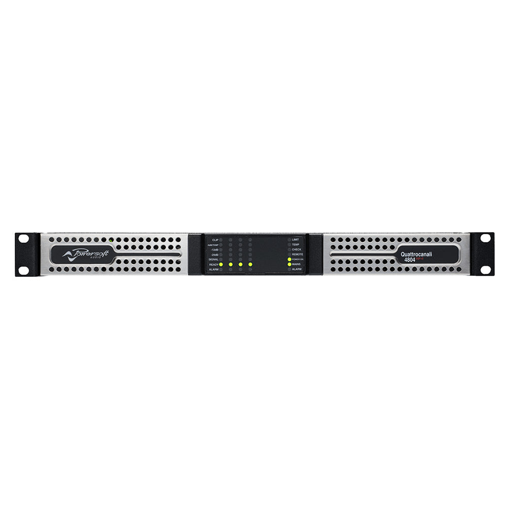 Powersoft Quattrocanali 4804 DSP+D - 4-Channel Install Power Amplifier with DSP and Dante