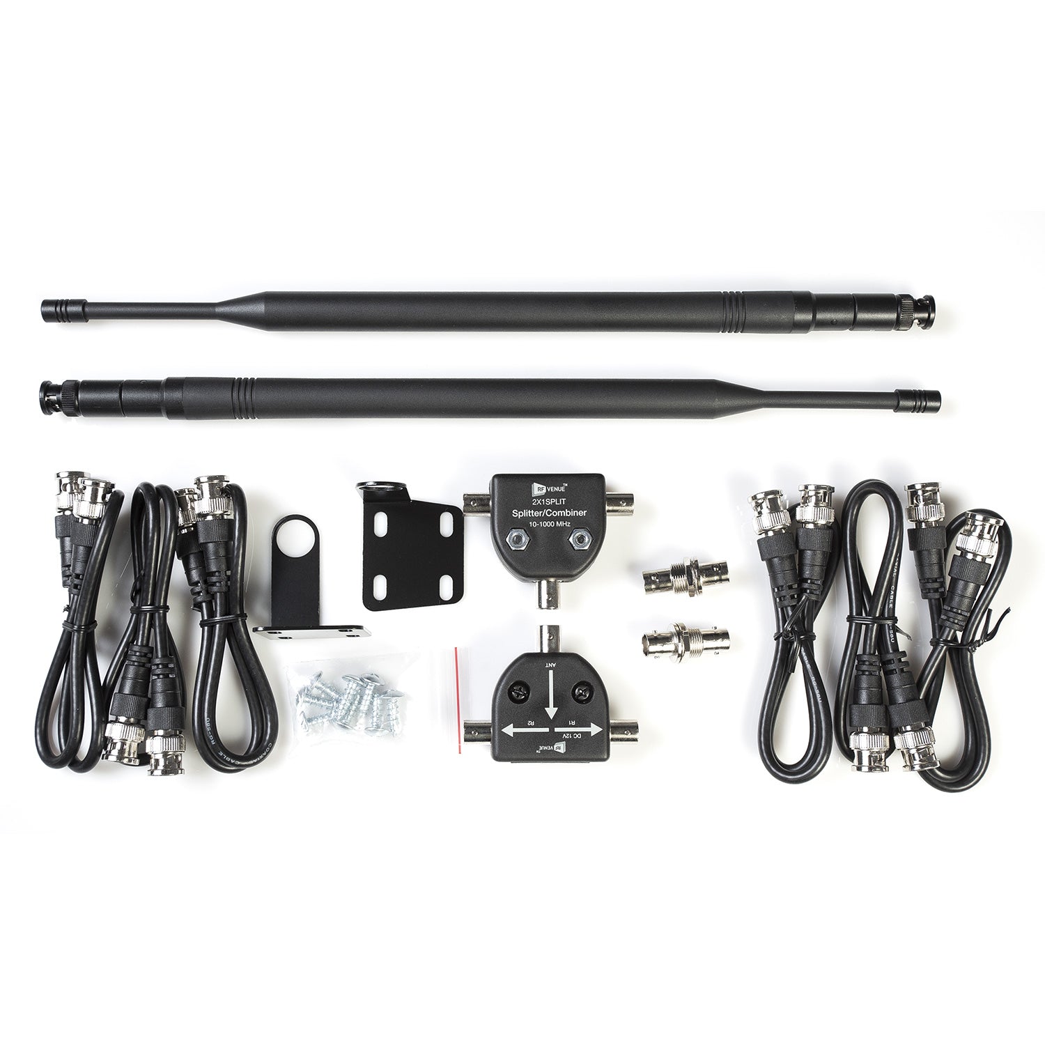 RF Venue HALF-WAVE KIT - 2-Channel Remote Antenna Kit (530-608 MHz)