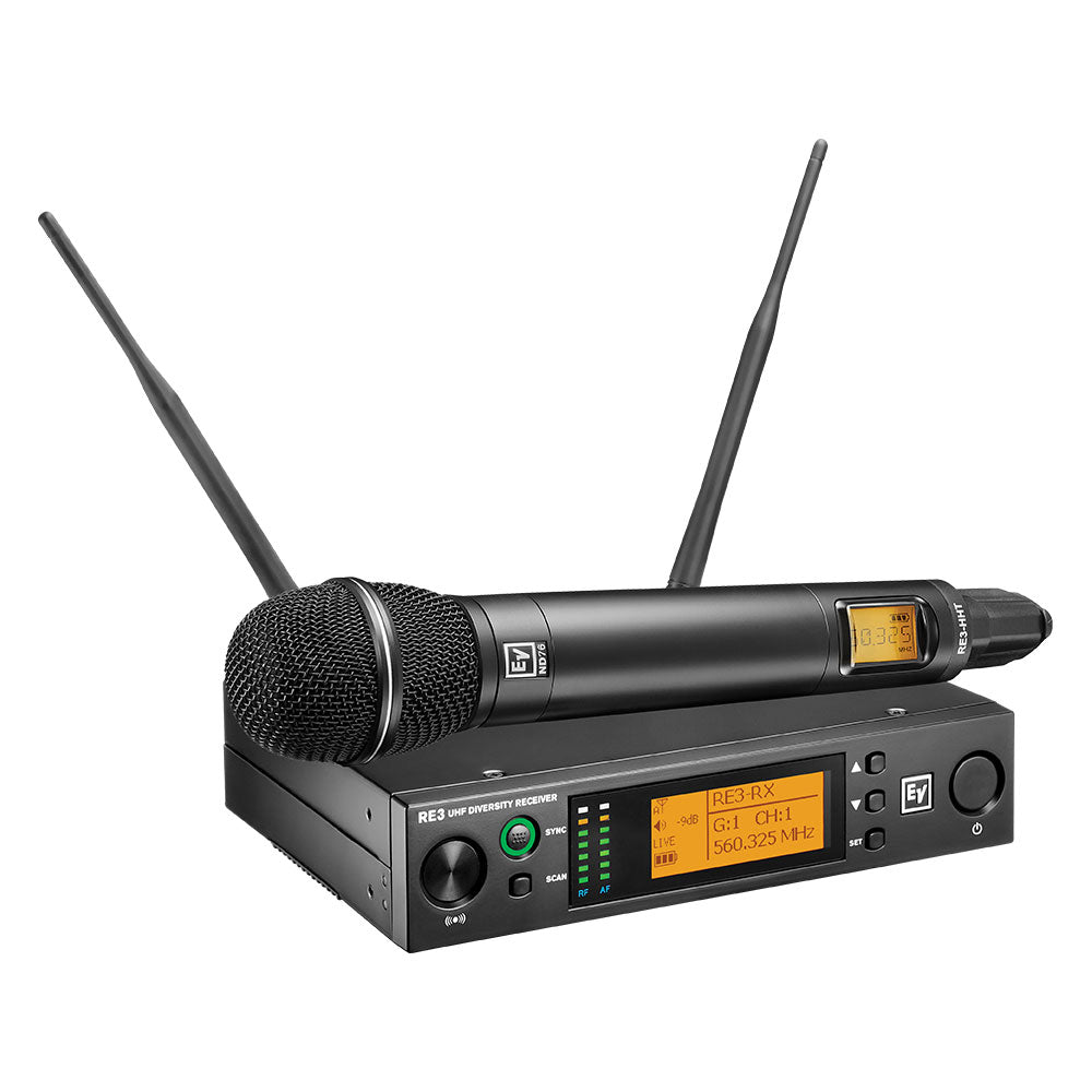 Electro-Voice RE3-ND76 Handheld Wireless System (5H Band / 560 - 596 MHz)