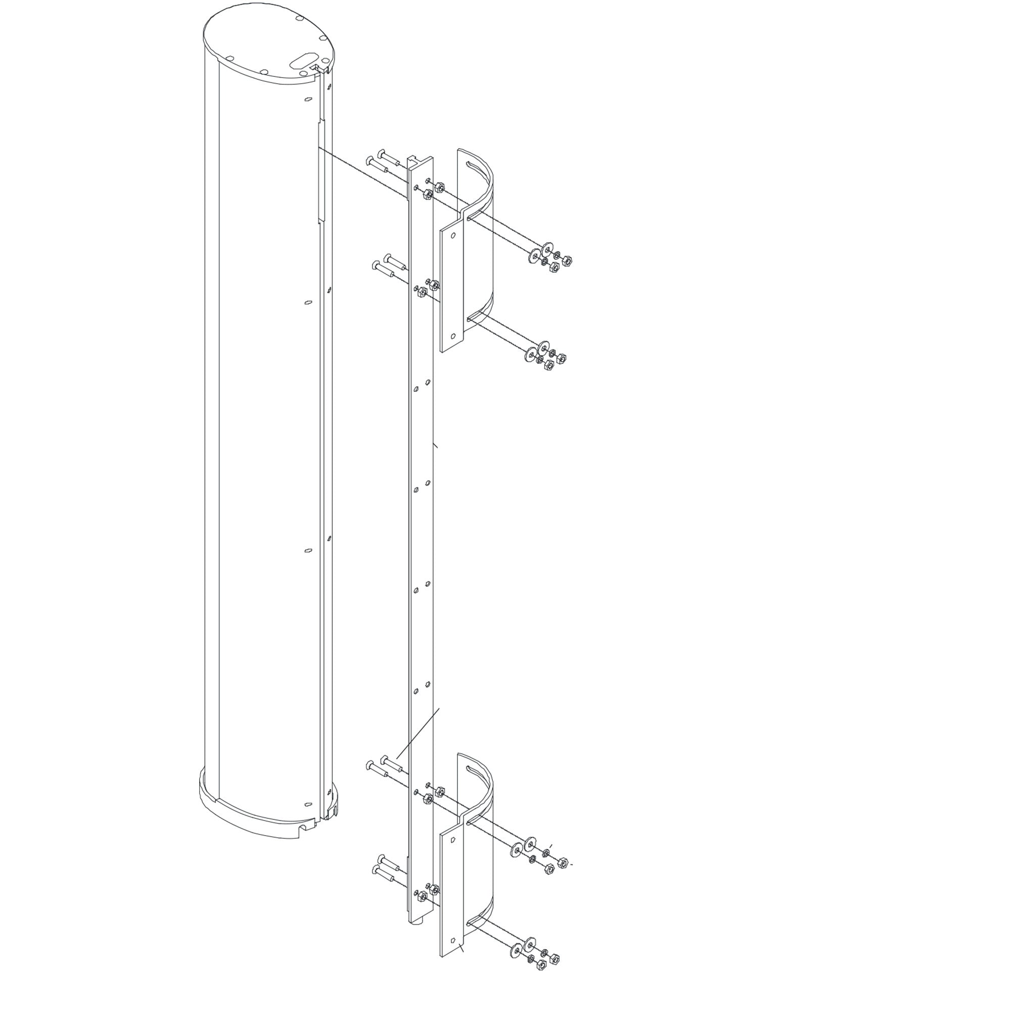 Biamp Desono ENT-PB - Pan Bracket for ENT-FR or ENT-LF Loudspeakers (Black)