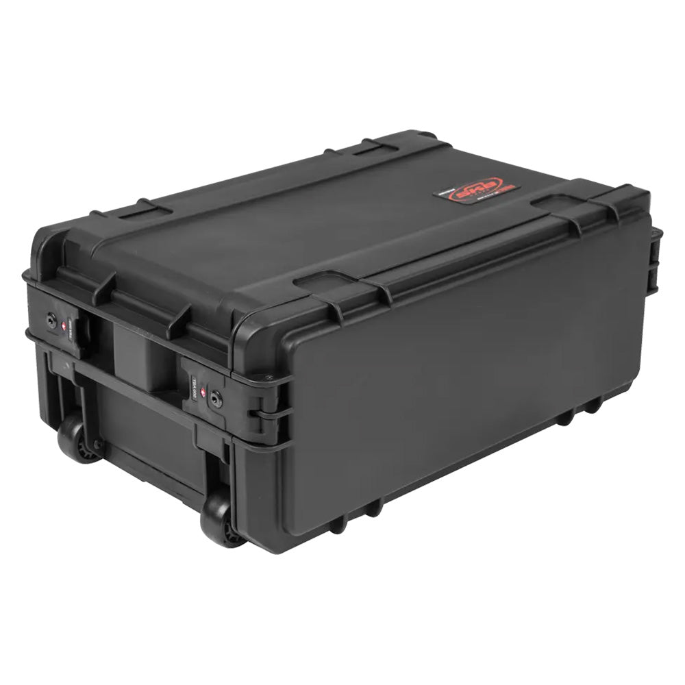SKB 3i-4U11-W - 4-Space Molded Rack Case with Wheels (Black / ATA Overhead Bin Sized)