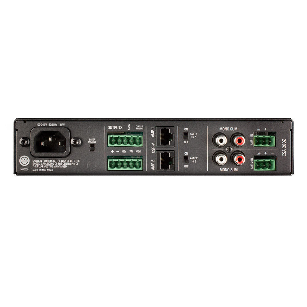 JBL CSA280Z Dual Channel 80W 70/100V Install Amplifier