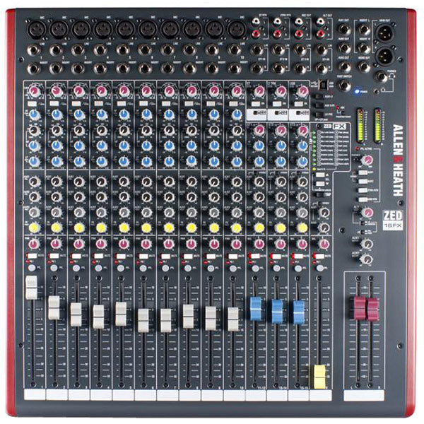 Allen and Heath ZED-16FX Compact Live/Recording Mixer (with USB and FX)