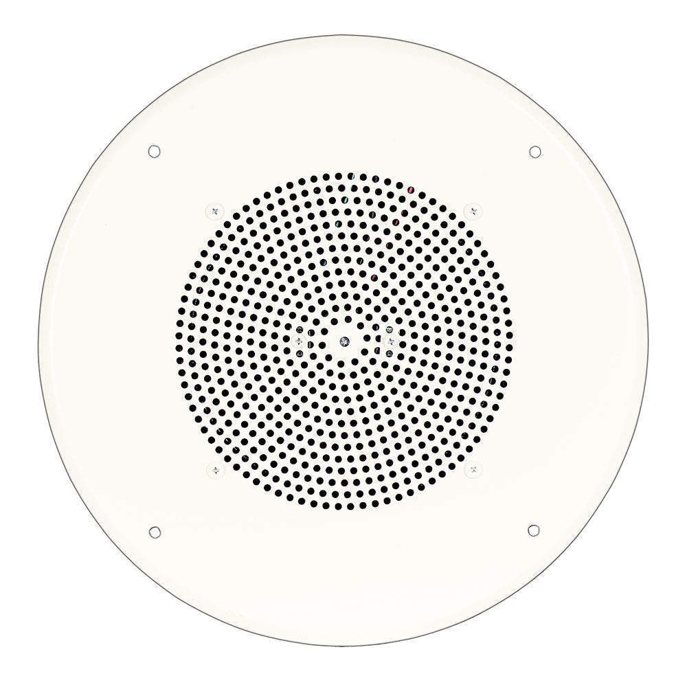Bogen S86T725PG8UBRVR 8-Inch Ceiling Loudspeaker with Transformer/Terminal Steip/Recessed Volume Control/Bright White Grille
