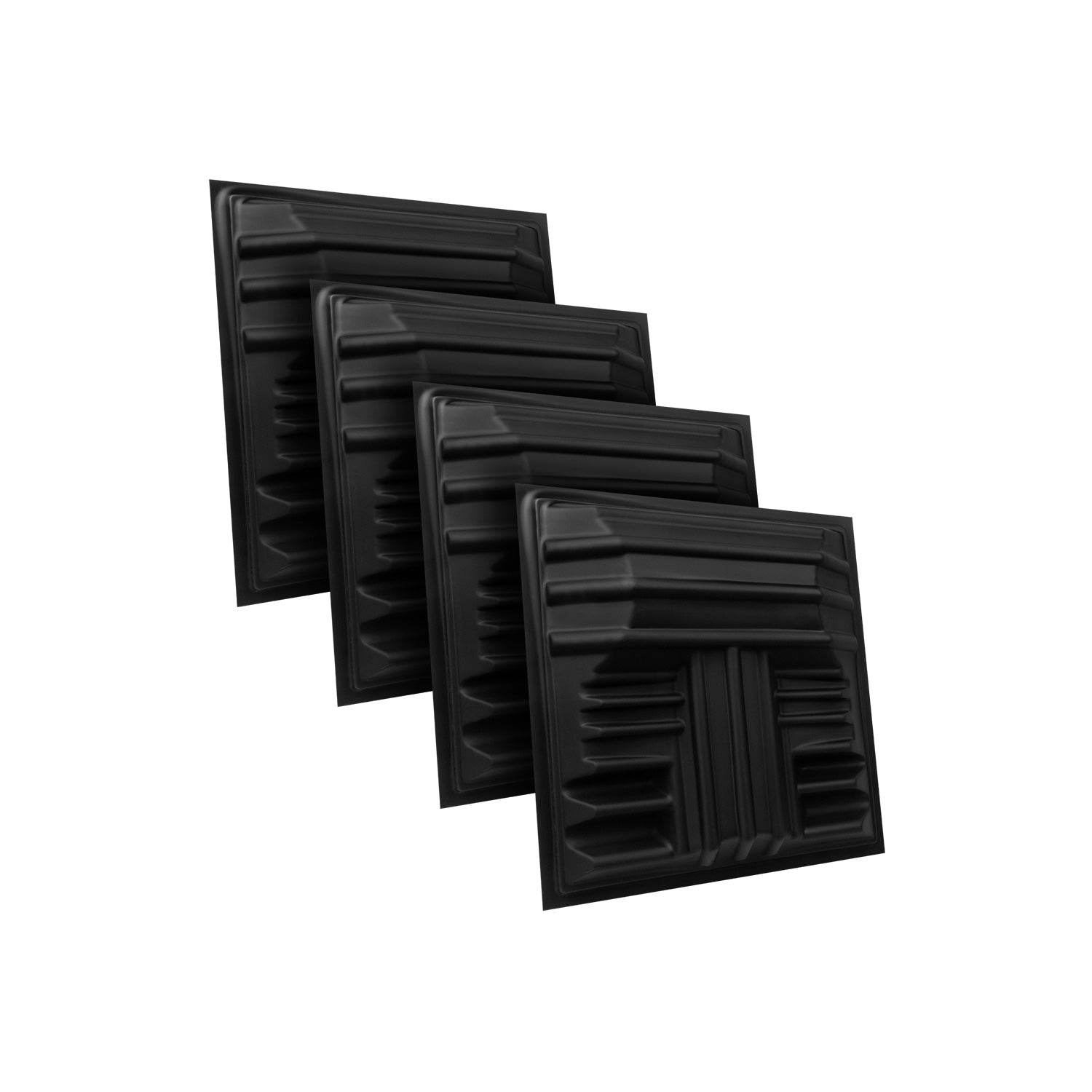 Auralex T'Fusor - 3D Sound Diffusor Panel (Matte Black / 4 Pack)