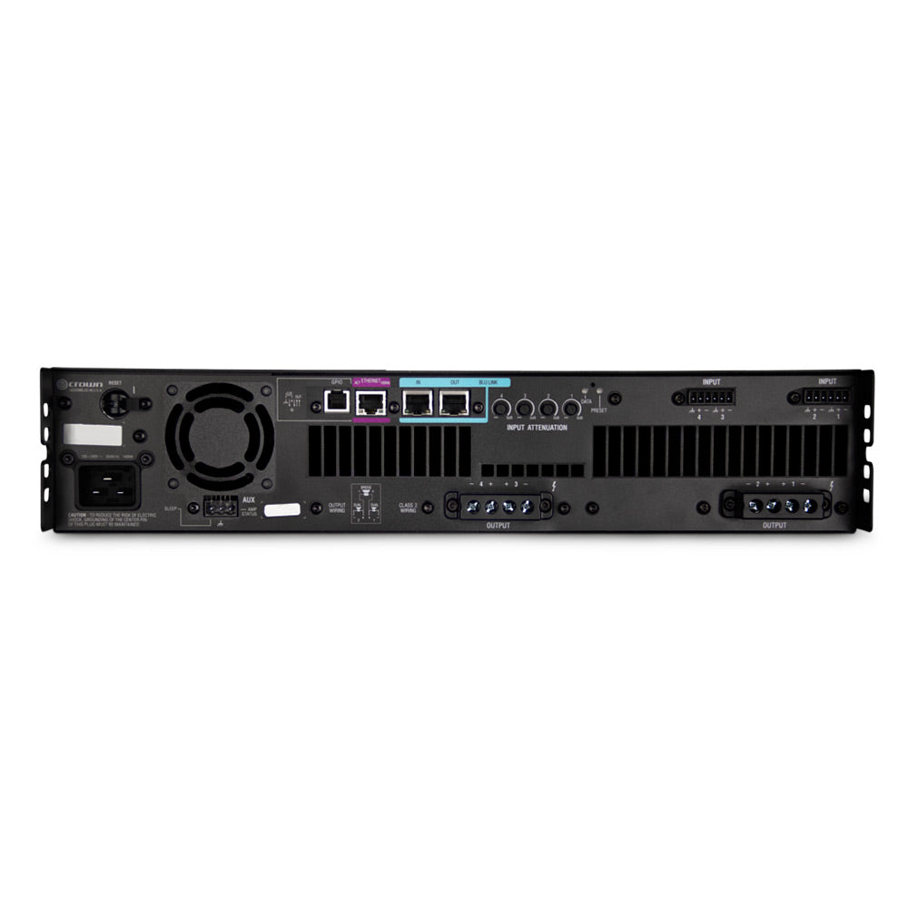 Crown DCi 4|1250N Four-Channel 1250W @ 4 Ohm Power Amplifier with BLU link, 70V/100V
