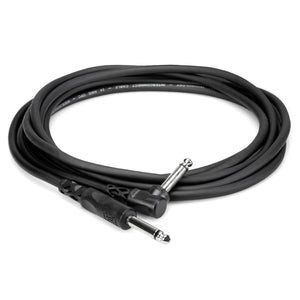 Hosa CPP-103R 1/4 in TS to Right-angle 1/4 in TS Unbalanced Interconnect, 3 feet