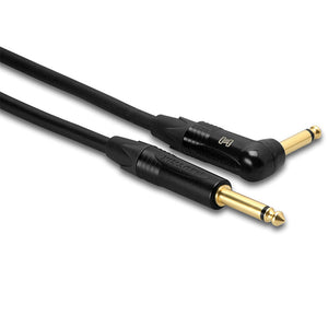 Hosa CGK-010R Edge Guitar Cable, Neutrik Straight to Right-angle, 10 feet