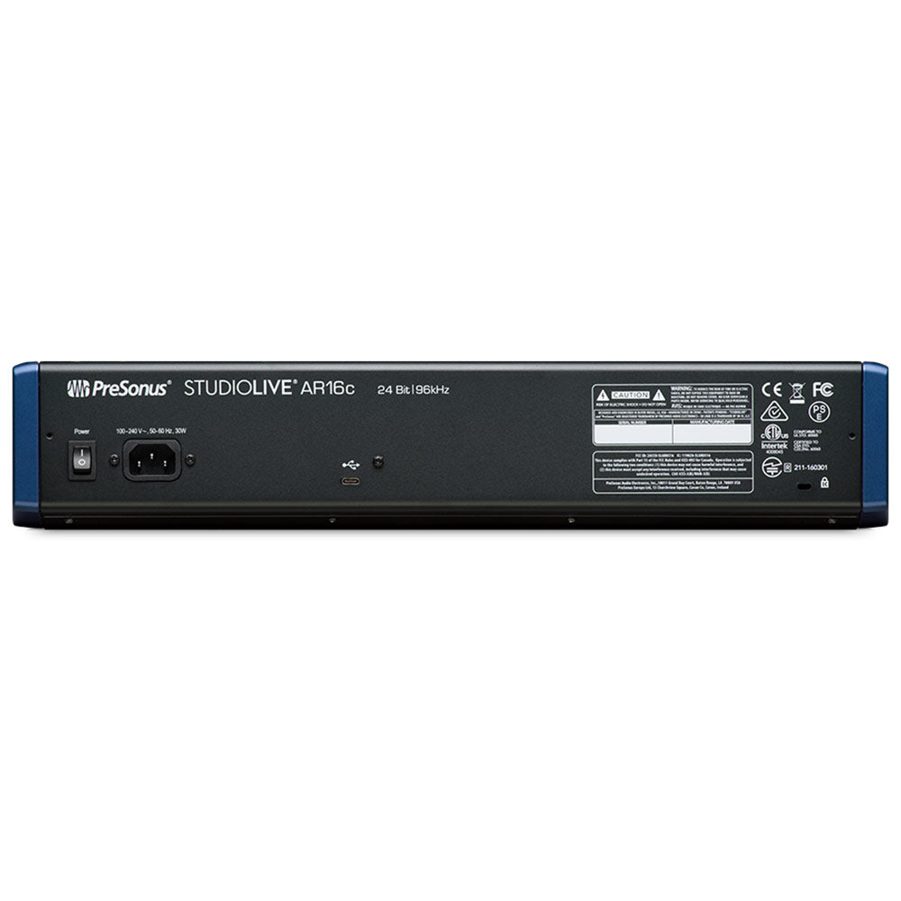 PreSonus StudioLive AR16c: 16-Channel USB-C Compatible Audio Interface/Analog Mixer/Stereo SD Recorder
