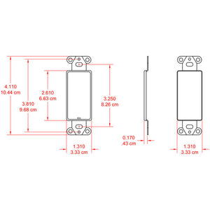 RDL DB-BLANK Decora Wall Plate with No Jack Cut Out - Custom Engraving Option