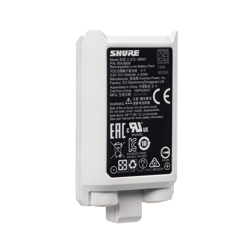 Shure SB903 Lithium-Ion Battery for SLX-D Wireless Systems