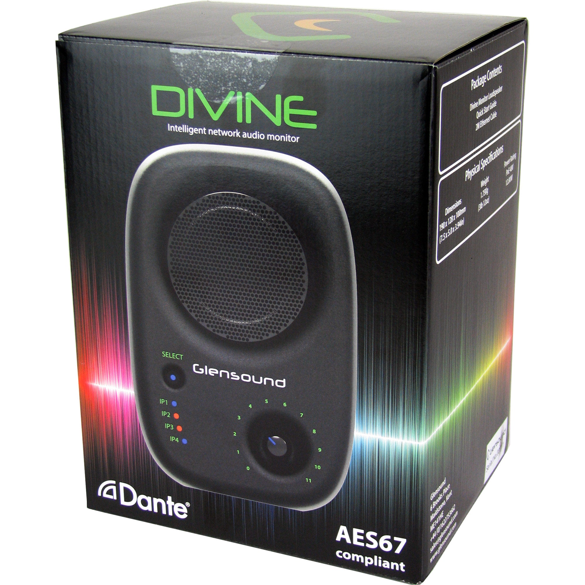 Glensound DIVINE - Broadcast Confidence Monitor Loudspeaker (Black)