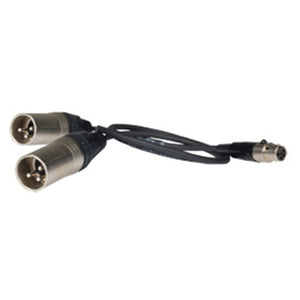 Wisycom CAM50-3 - TA3F to Dual XLR3M Adapter Cable (50cm / 19.8 inch)