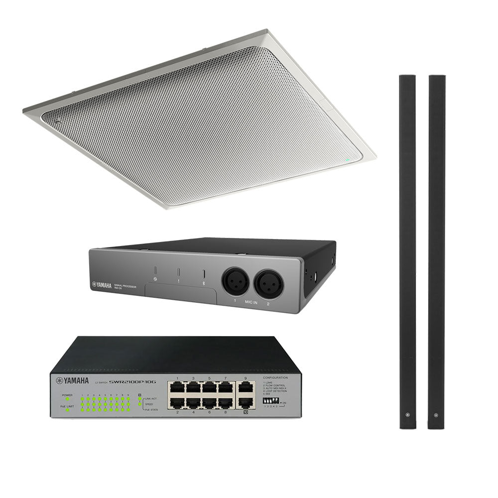 Yamaha AD-CG-WB ADECIA Ceiling Microphone Conference System Bundle