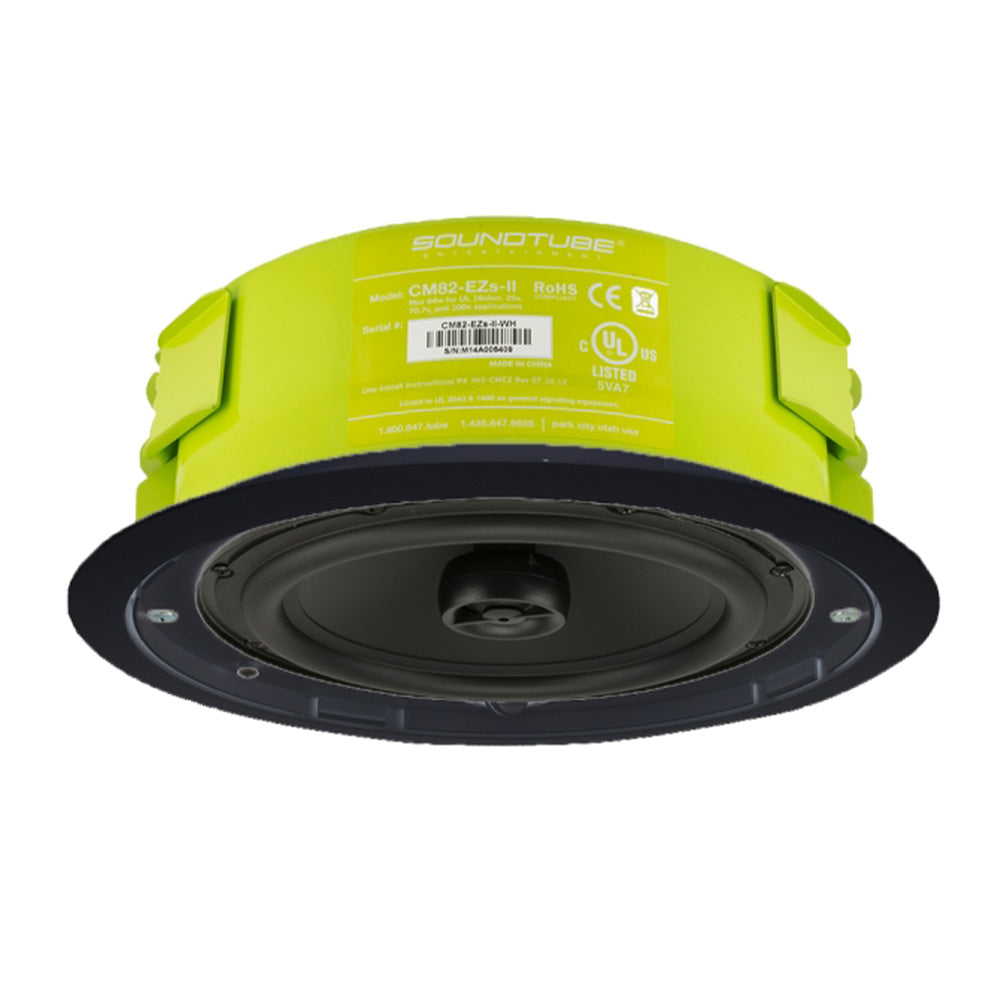 Soundtube CM82-EZS-II-BK - Two-Way 8-Inch In-Ceiling Loudspeaker with Short Can (Black)