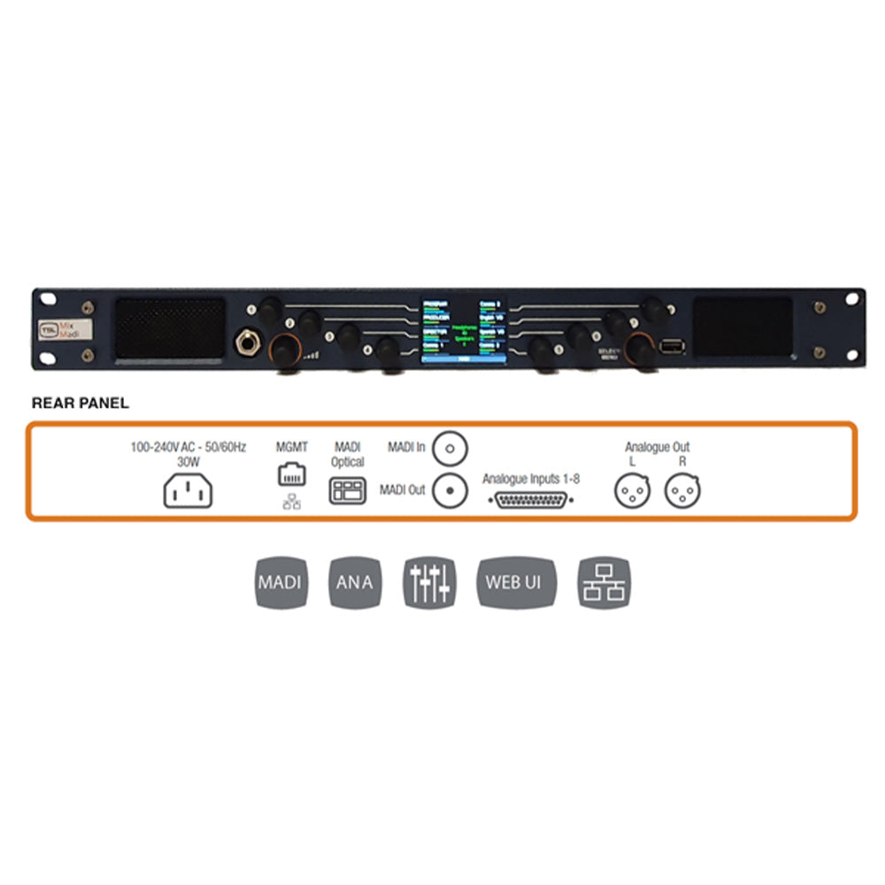 TSL MPA1-MIX-MADI-V - MADI Audio Monitoring Unit