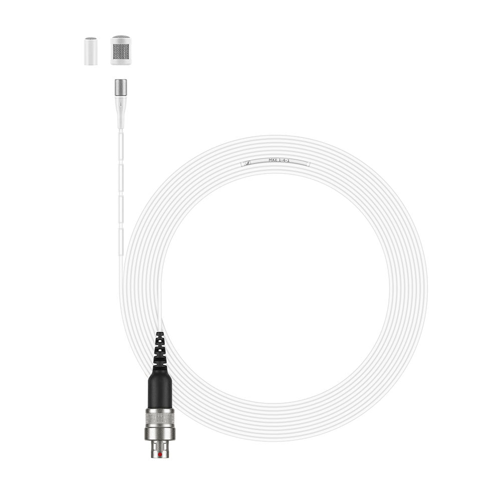 Sennheiser MKE 1-4-1 Miniature Omnidirectional Lavalier Microphone (White / 3-Pin Lemo)