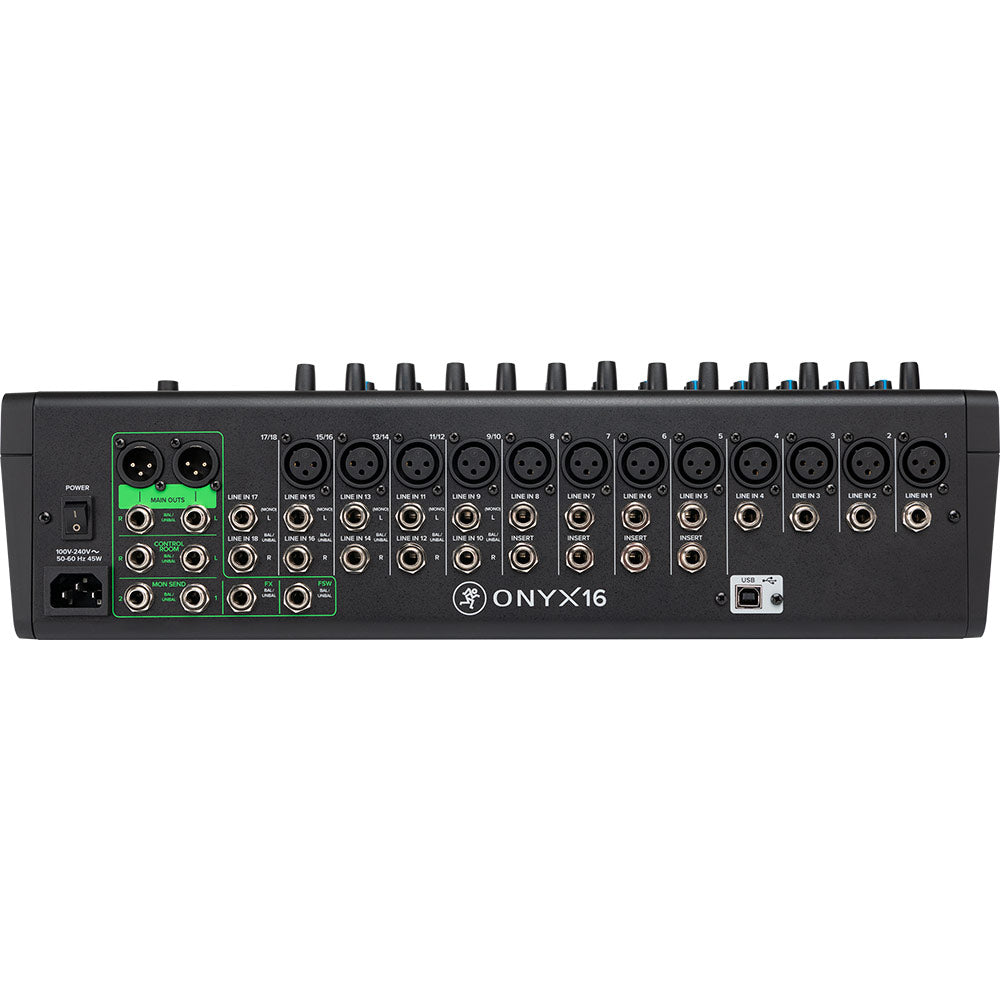 Mackie Onyx16 - 16-Channel Premium Analog Mixer with Multitrack USB