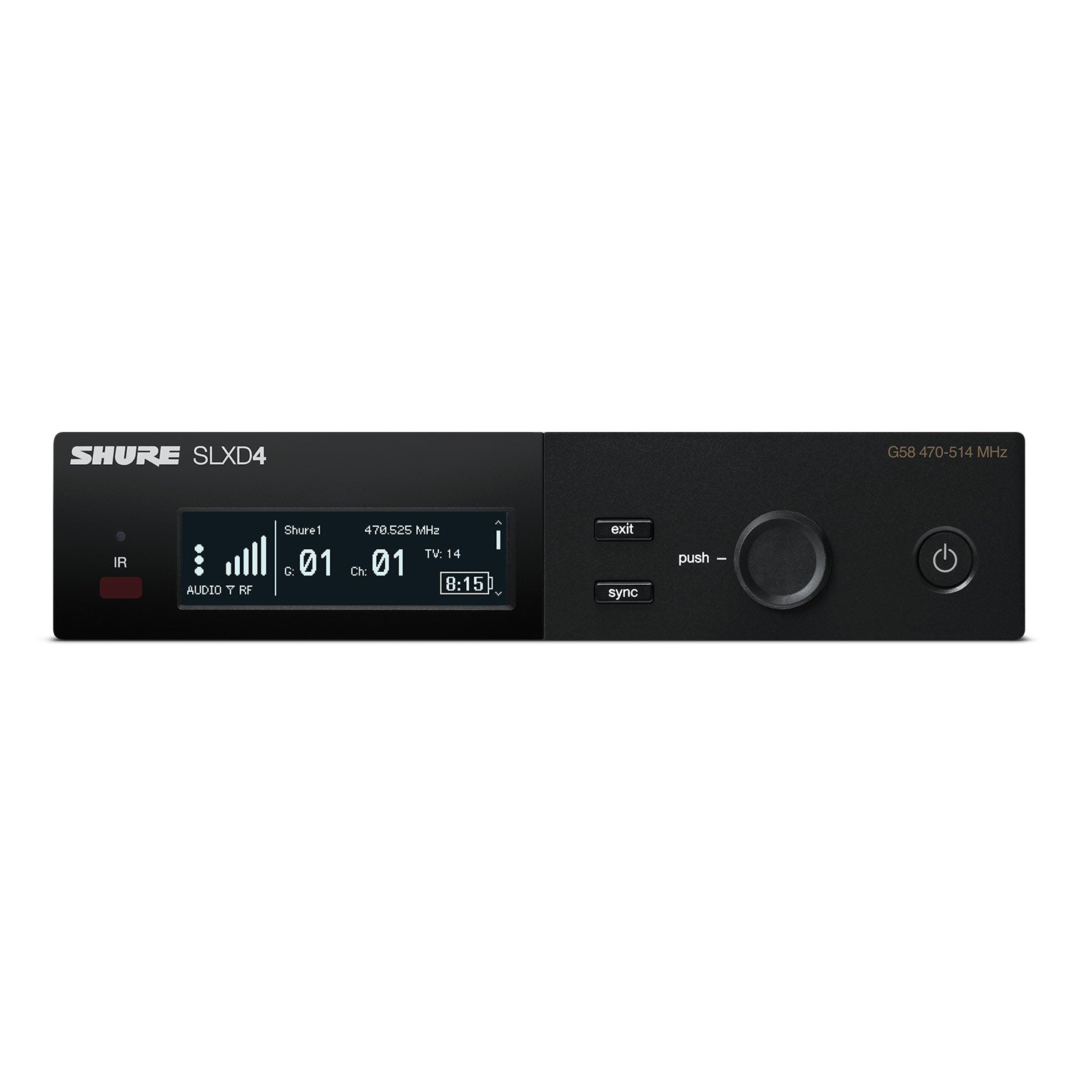 Shure SLXD4 Single-Channel Digital Wireless Receiver (H55 Band / 514-558 MHz)