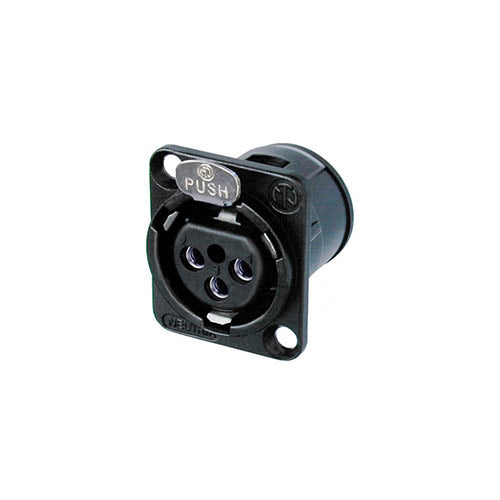 Neutrik NC3FD-V-BAG XLR PCB Mount Receptacle (Black/Silver Contacts)