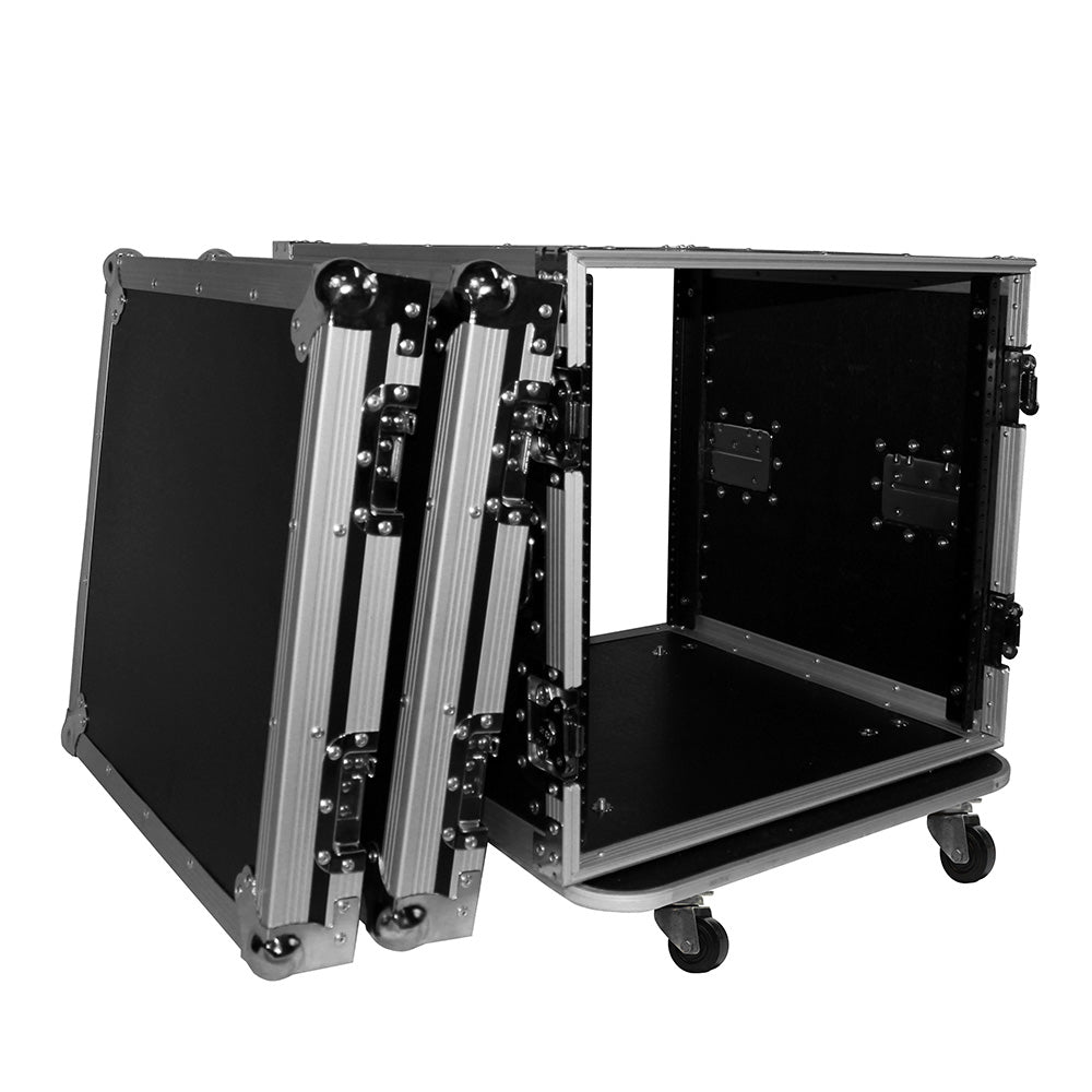 ProX T-10RSS - 10U Vertical Rack, 4" Blue Casters