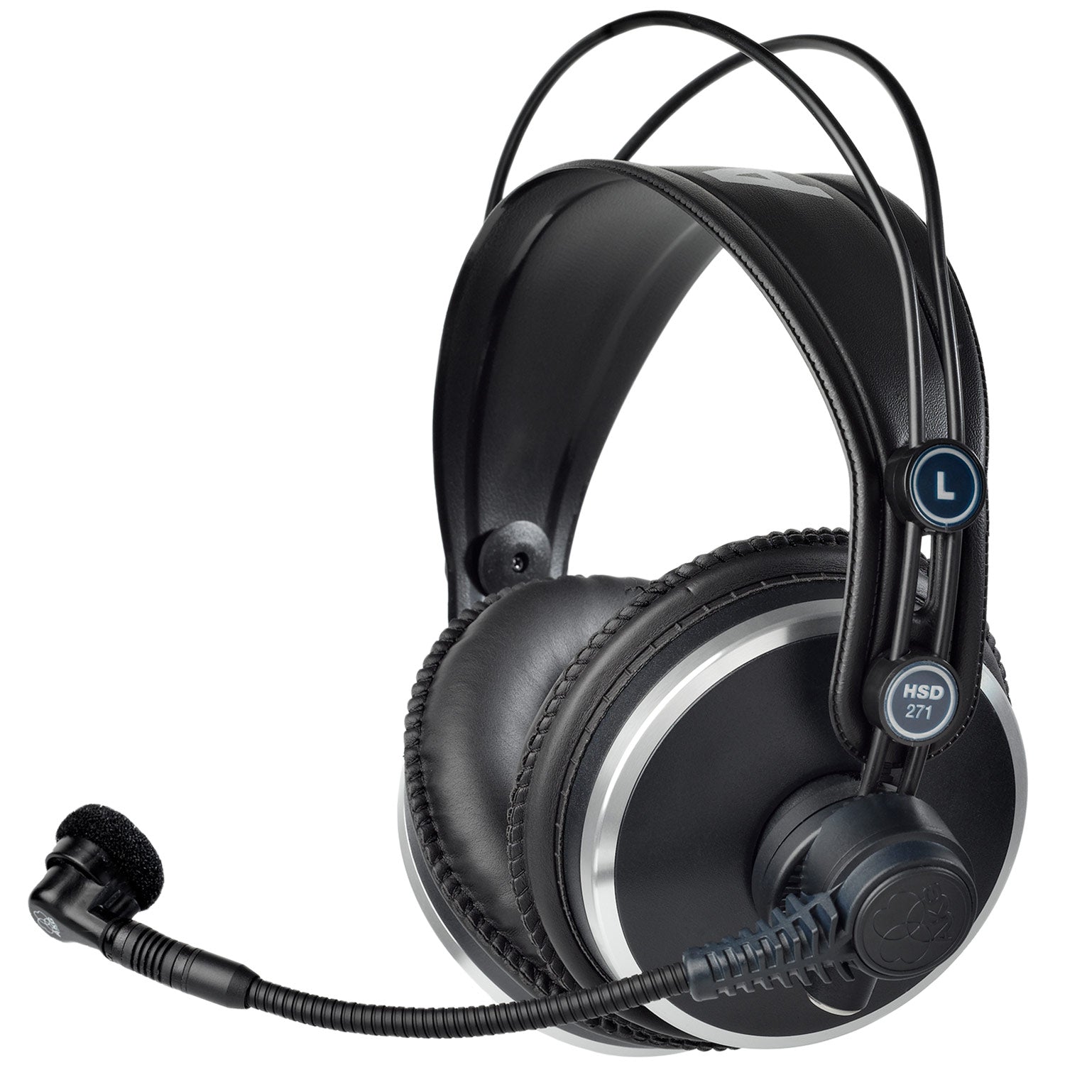 AKG HSD271 Professional Around-Ear Broadcast Headset with Dynamic Microphone with XLR and 1/4" Cable