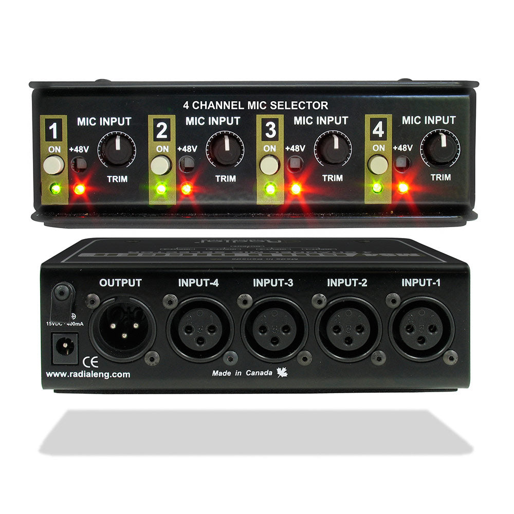 Radial Engineering Gold Digger 4 Channel Studio Mic Selector