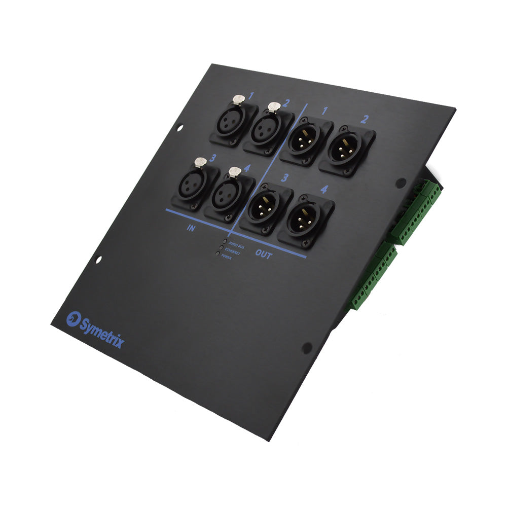 Symetrix xIO Stage 4x4 - Wall Mount 4-In/4-Out Dante Interface
