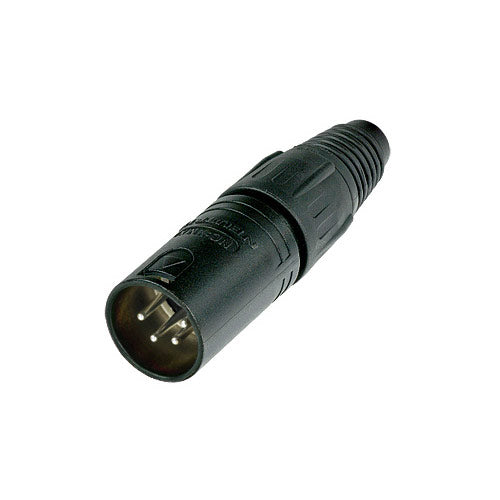 Neutrik NC4MX-BAG - 4-Pin XLR Male Connector (Black/Silver Contacts)