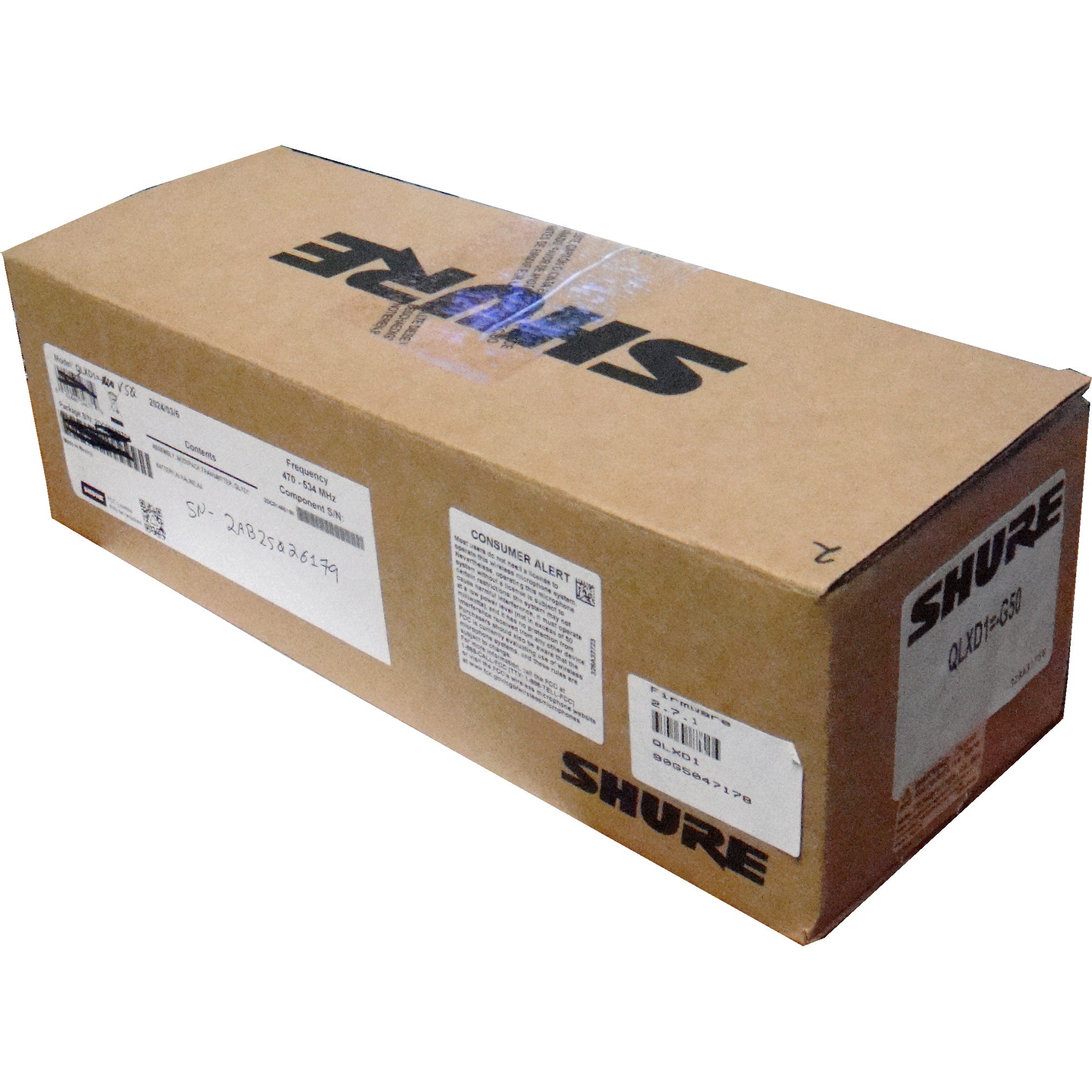 Shure QLXD1 Wireless Bodypack Transmitter (V50 Band - 174-216 MHz) - B-Stock 2