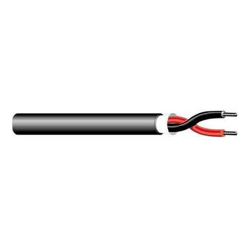 West Penn AQ225 AquaSeal 16-Gauge 2-Conductor Speaker Cable (Black/500 Foot Spool)