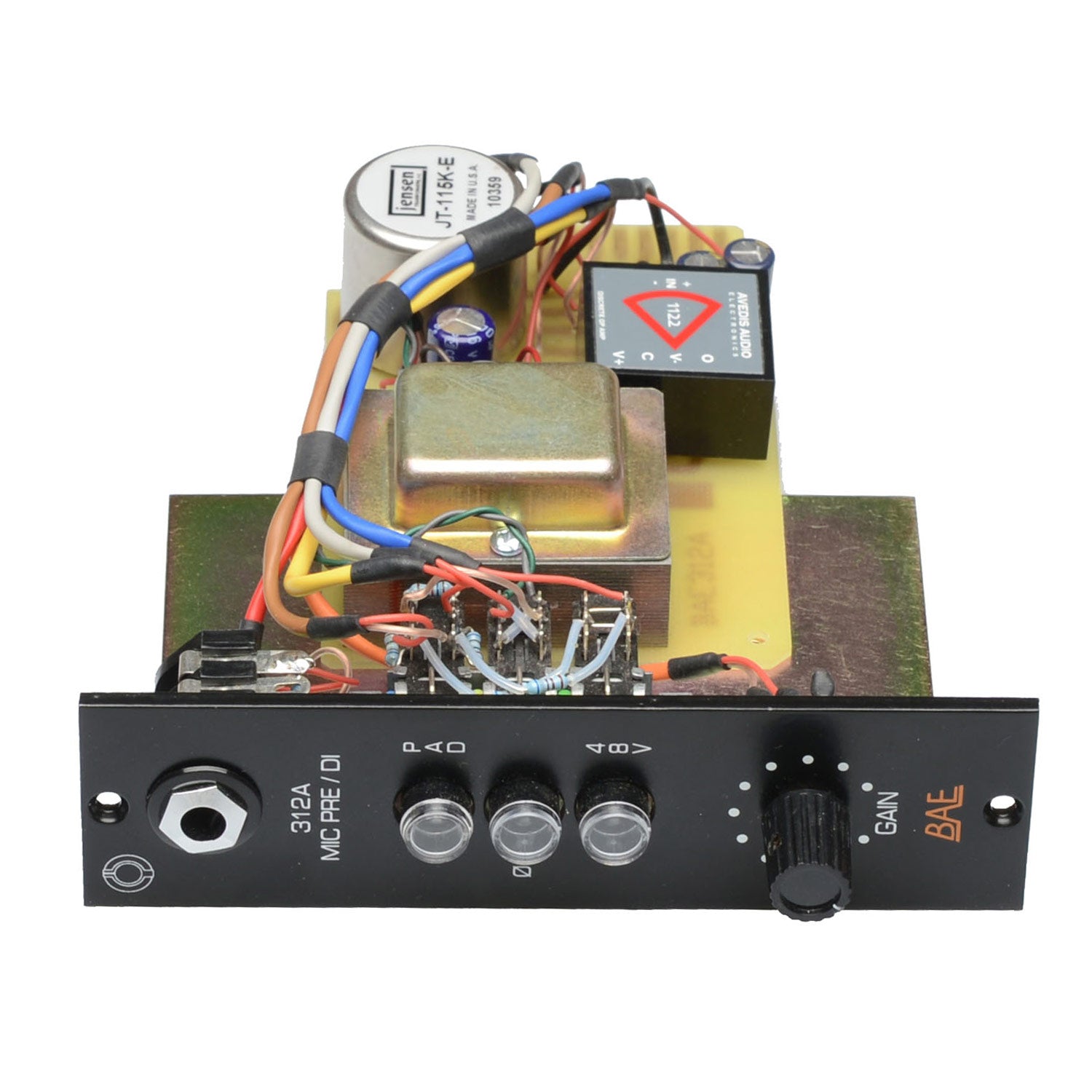 BAE 312A Mic Preamp and DI 500 Series Module