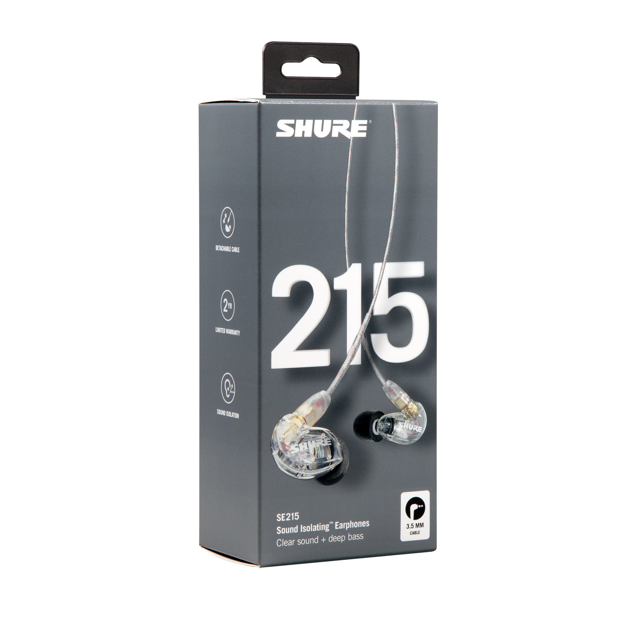 Shure SE215-CL - Professional Sound Isolating Earphones (Clear)