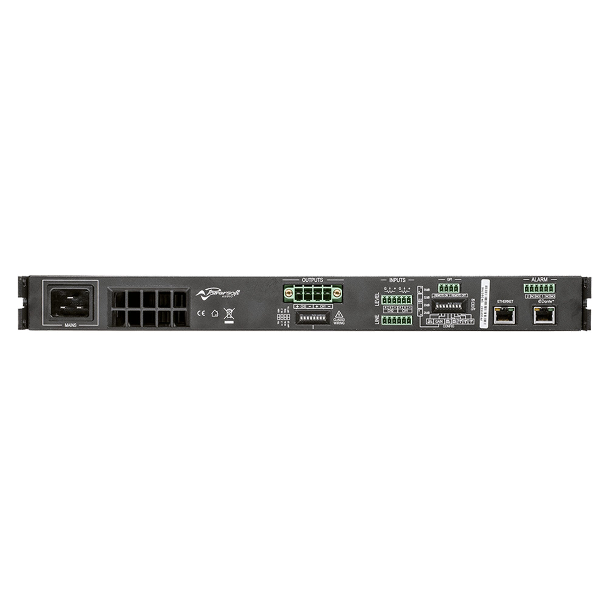 Powersoft Duecanali 6404 DSP+D - 2-Channel Install Power Amplifier with DSP and Dante