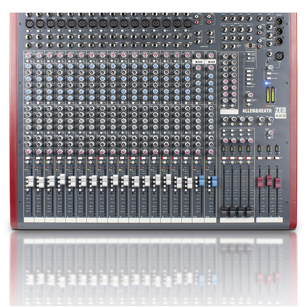Allen and Heath ZED-420 USB 4-Buss 16 Mic/Line + Dual Stereo Line Mixer