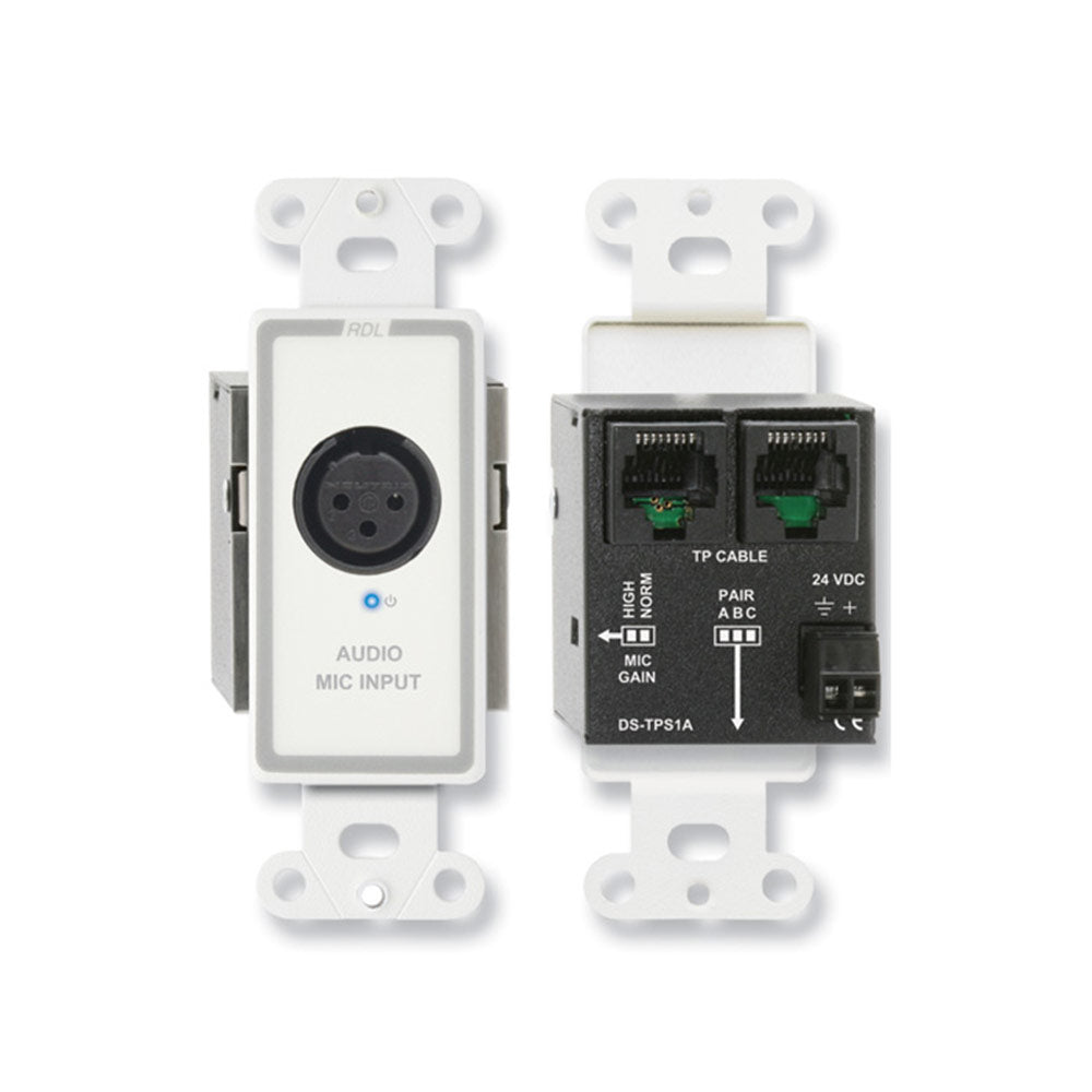 RDL D-TPS1A Active Single Pair Sender with XLR Input (White)