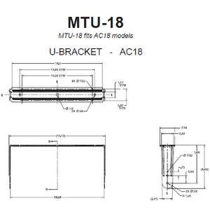 JBL MTU-18-WH U Bracket Mount for AC18 (White)