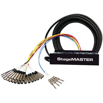 Pro Co SMC2404FBQ-50 StageMASTER SMC Series 28 Channel Snake - 24 Mic 4 Return Fan/Box - 50 ft