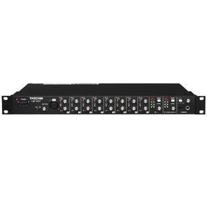 Tascam LM-8ST Rackmount Line Mixer with LED Meters, 8 Stereo 1/4" TRS Inputs, Mic In and XLR Outputs