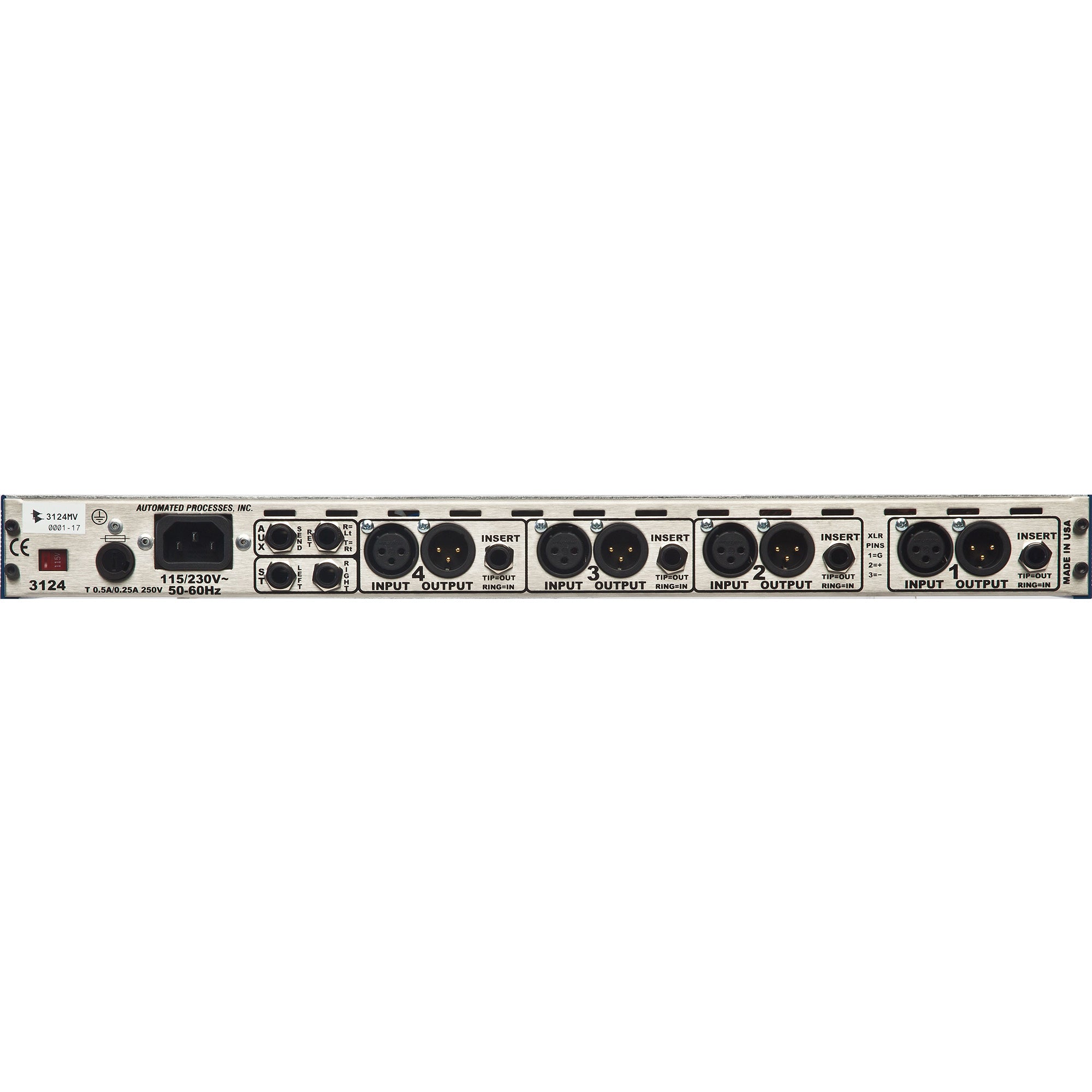 API 3124MV Discrete 4-Channel Mic/Line Preamp with Stereo Mixer