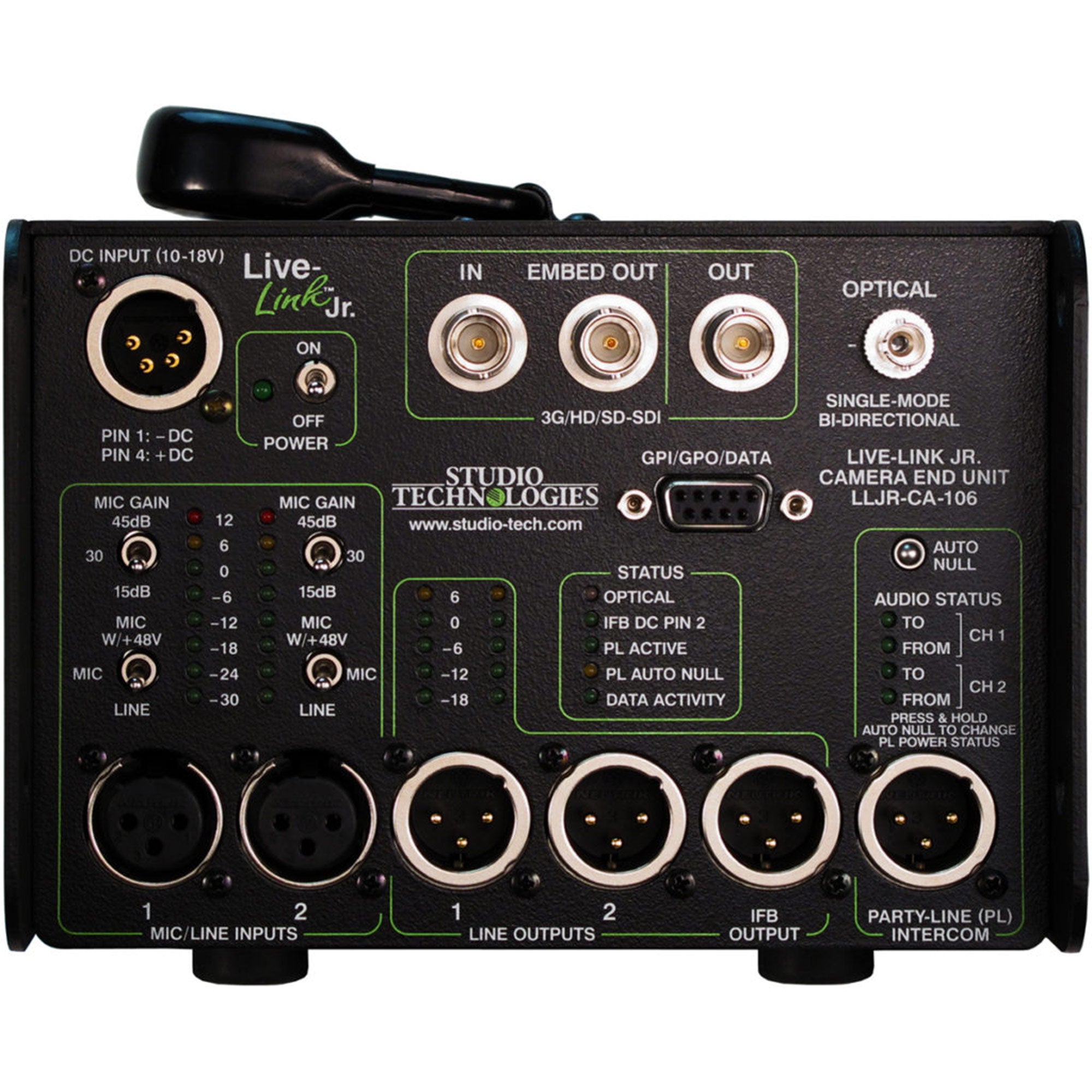 Studio Technologies LLJR-CA-106 - Live-Link Jr. Camera-End Fiber Transport Interface