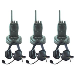 Eartec XTSC3000SH - 3-Person Scrambler Series Radio Set with XTreme Shell-Mount PTT Headsets