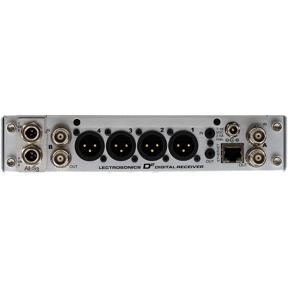 Lectrosonics DSQD/AES3 - 4-Channel Digital Wireless Receiver with AES Output