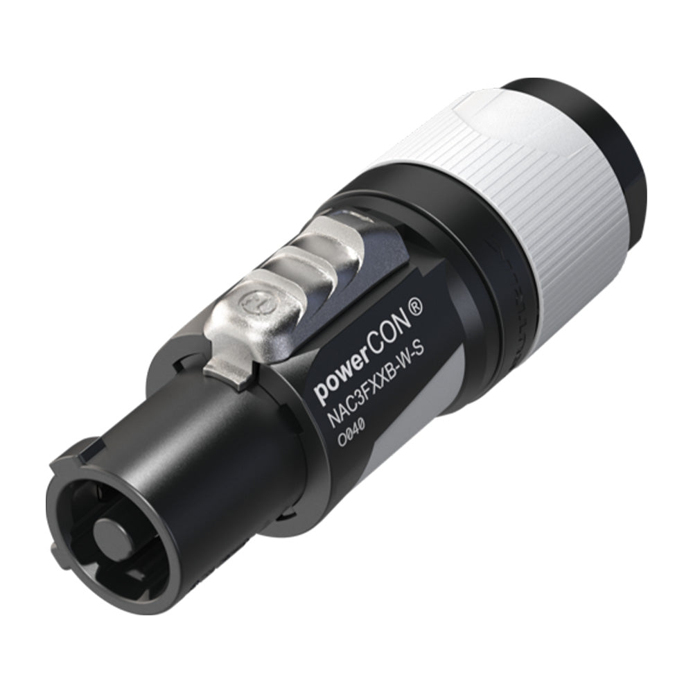 Neutrik NAC3FXXB-W-S - PowerCON Locking AC Mains Output Cable Connector (Gray)
