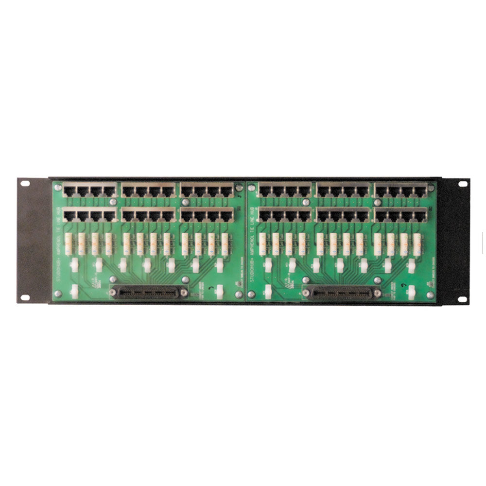 StudioHub TIE24-4 RJ-21 to 24 (x2) 4-Wire RJ-45s Tie Line Hub with 110 Punch Connectors