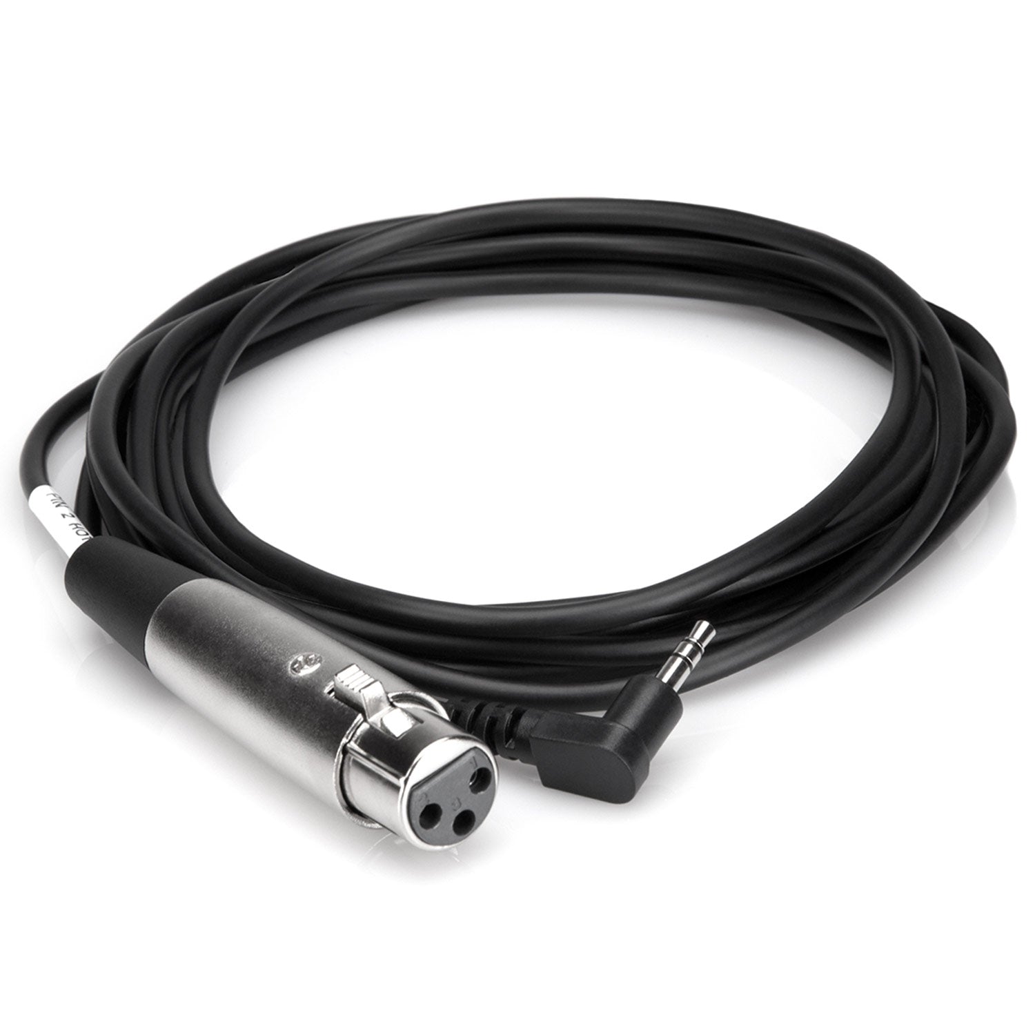 Hosa XVM-110F XLR Female to Right-angle 3.5 mm 1/8" Stereo Mini Adapter Cable