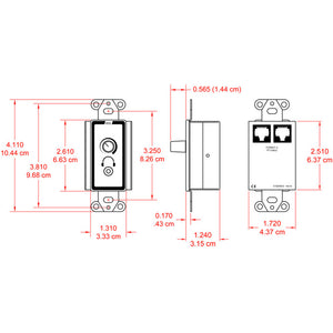 RDL D-HA1A Decora Mount Format-A Stereo Headphone Amplifier (White) - Custom Engraving Option