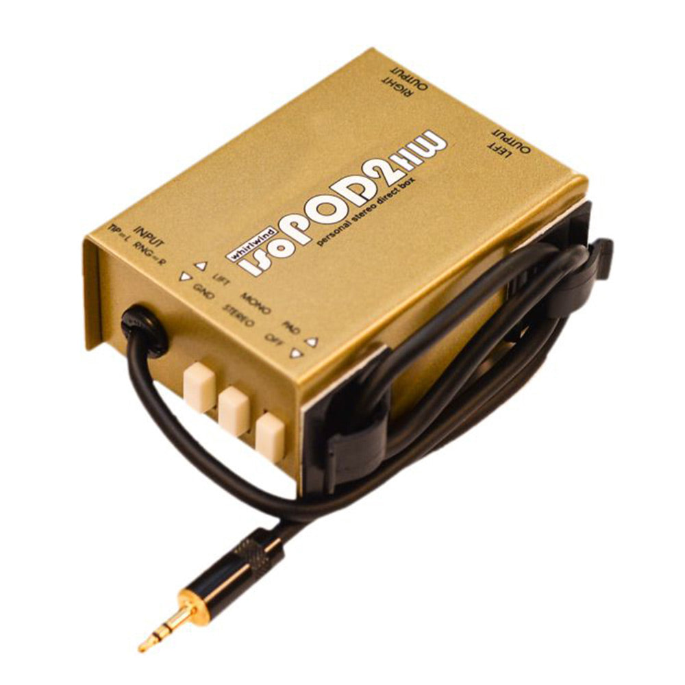 Whirlwind Isopod2HW Personal Audio Device Interface (3.5mm to 2 XLR)