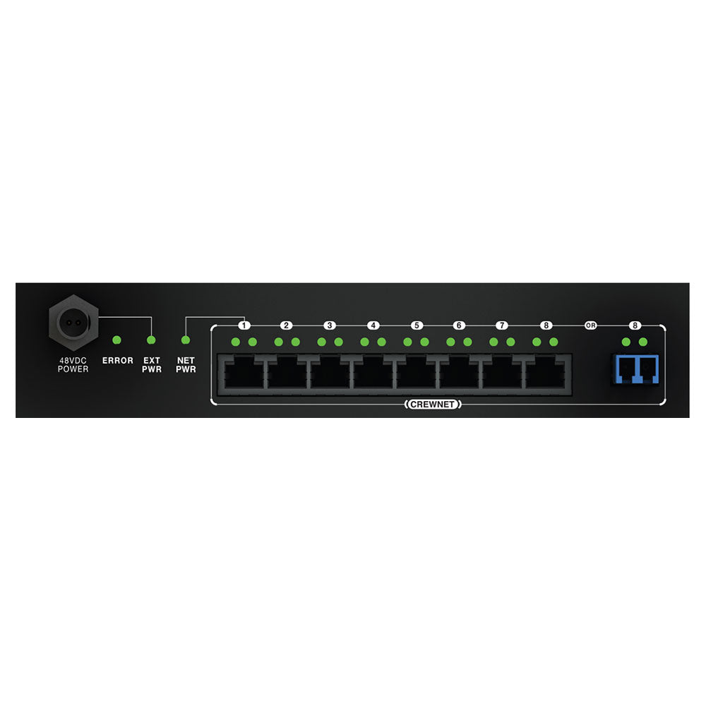 Pliant Technologies CHB-8C-02 CrewCom 8-Port Copper Hub for CrewNet